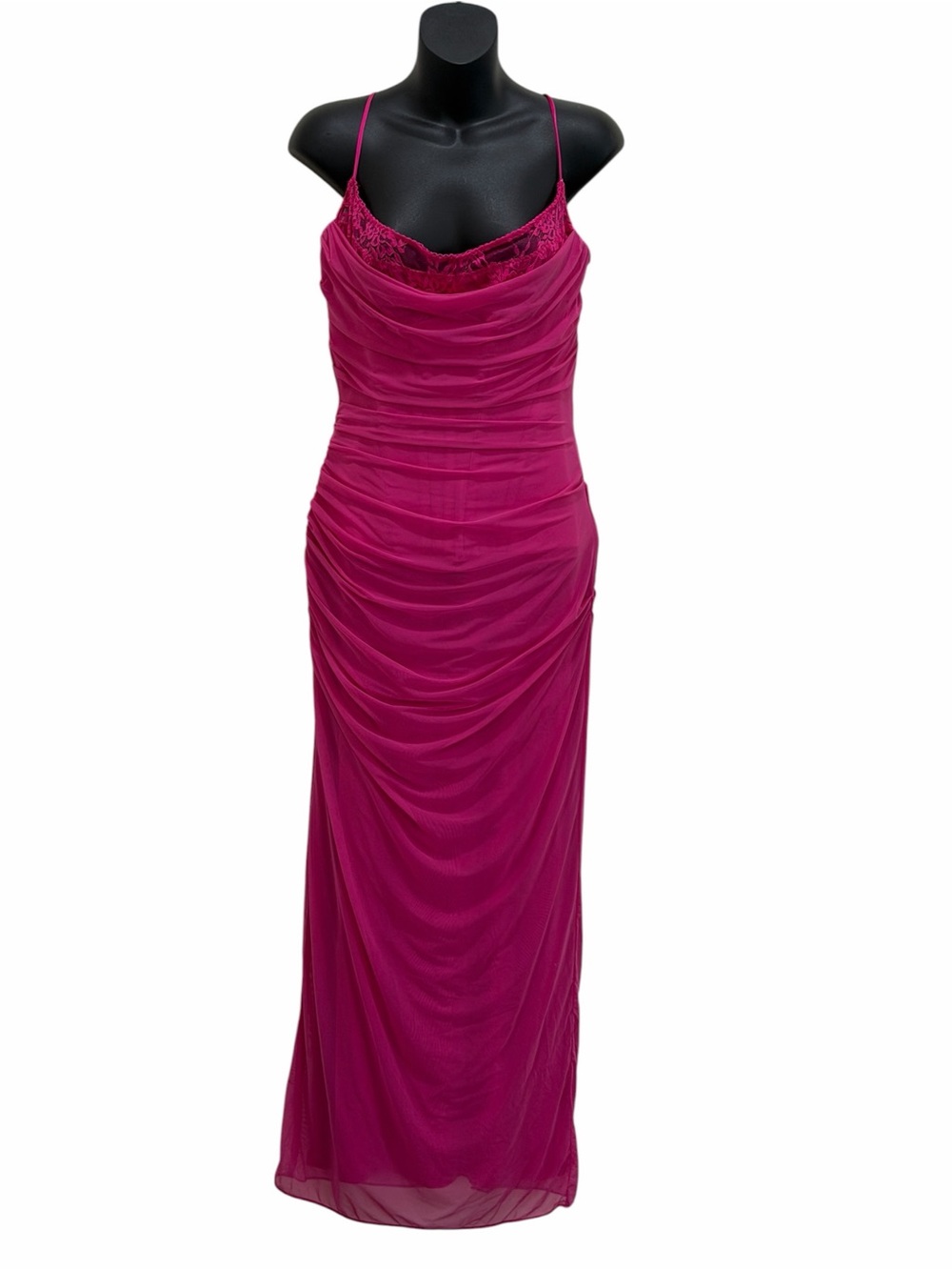 House Of CB Nalini Fuchsia Mesh Corset Maxi Dress - Picture 2 of 6